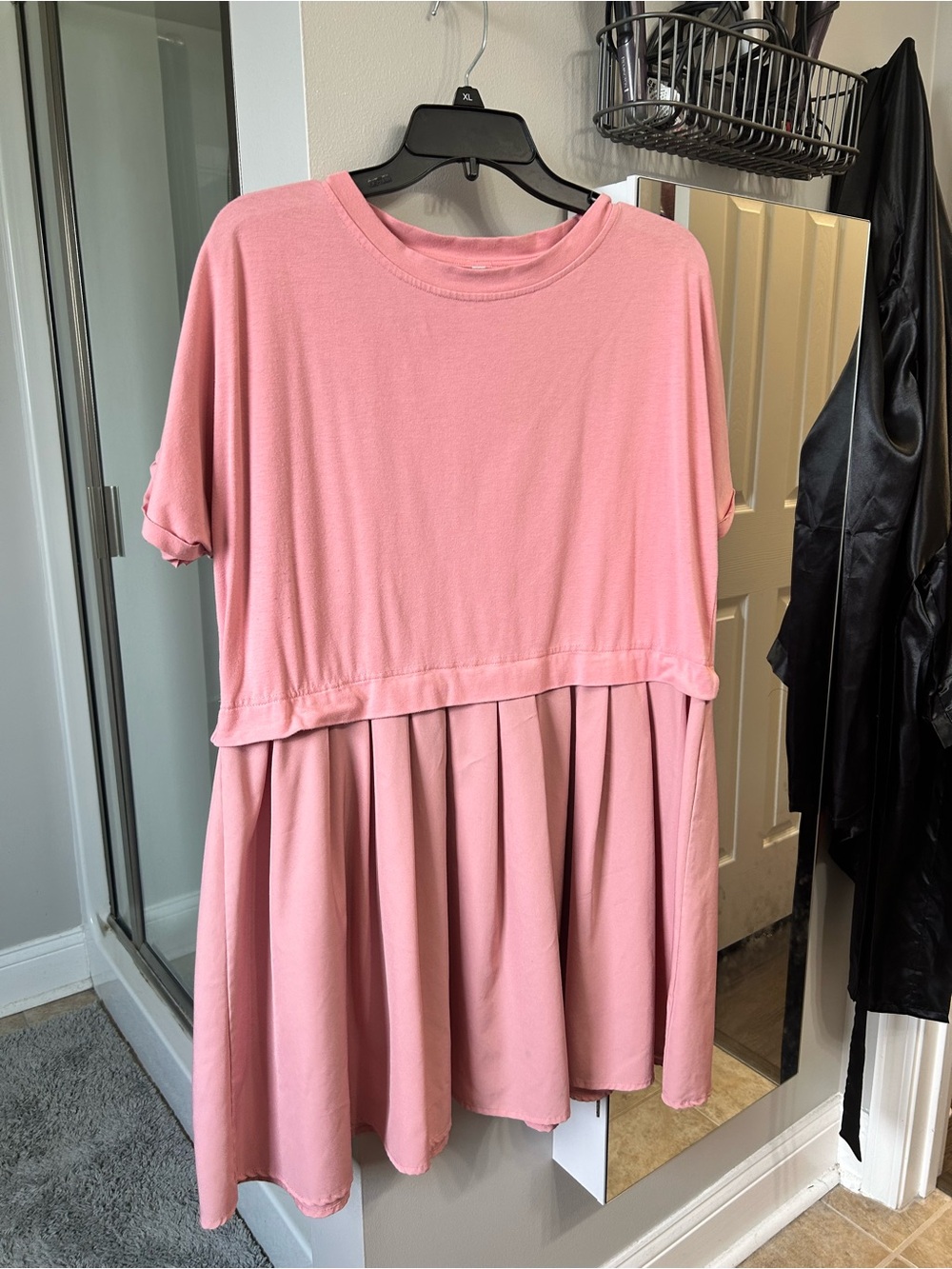 SHEIN Pink Short Sleeve Mini Dress